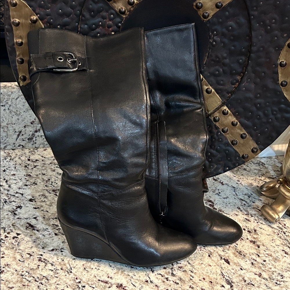 Steve Madden Black Heeled Boots